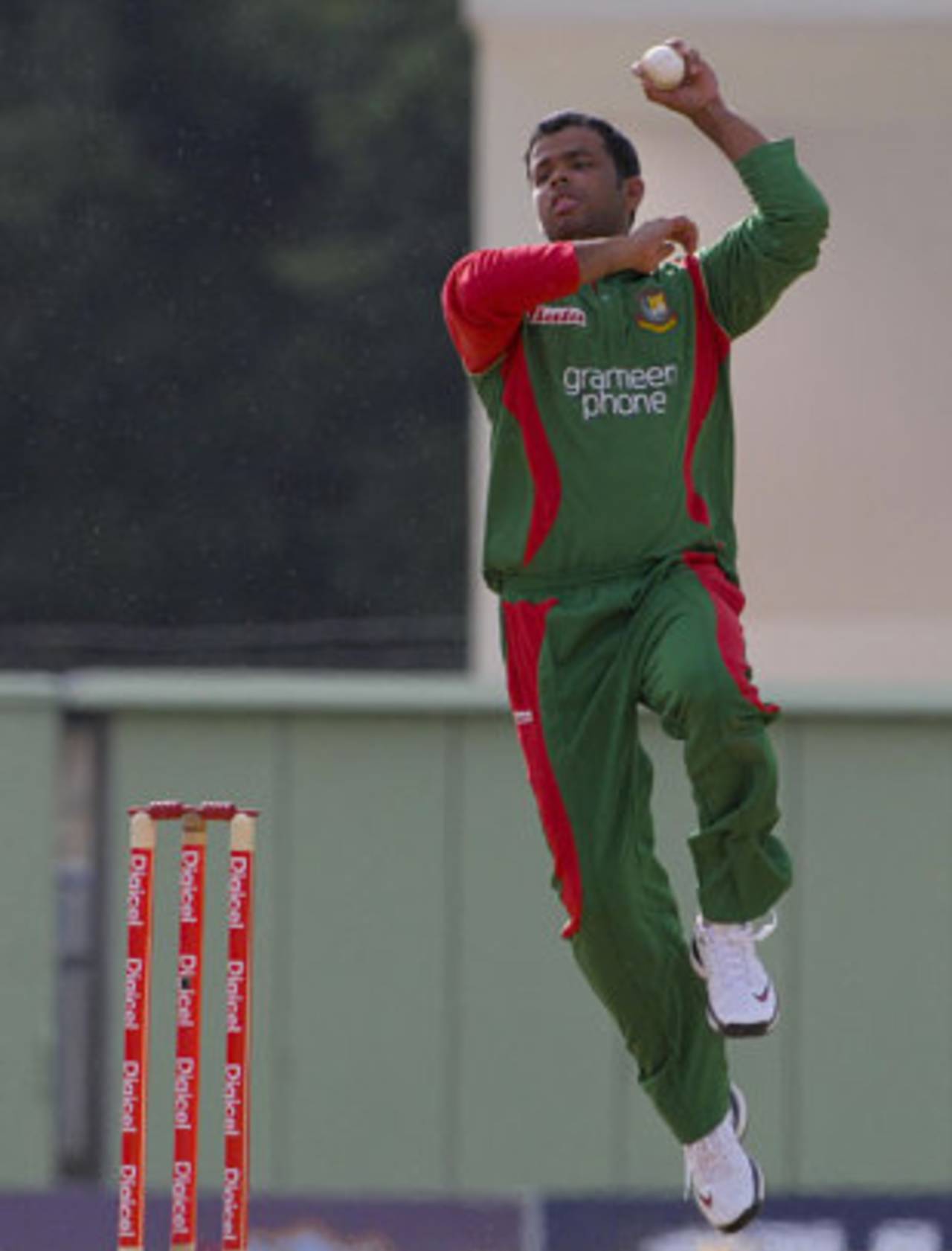 Abdur Razzak at the top of his run-up, West Indies v Bangladesh, 1st ODI, Dominica, July 26, 2009