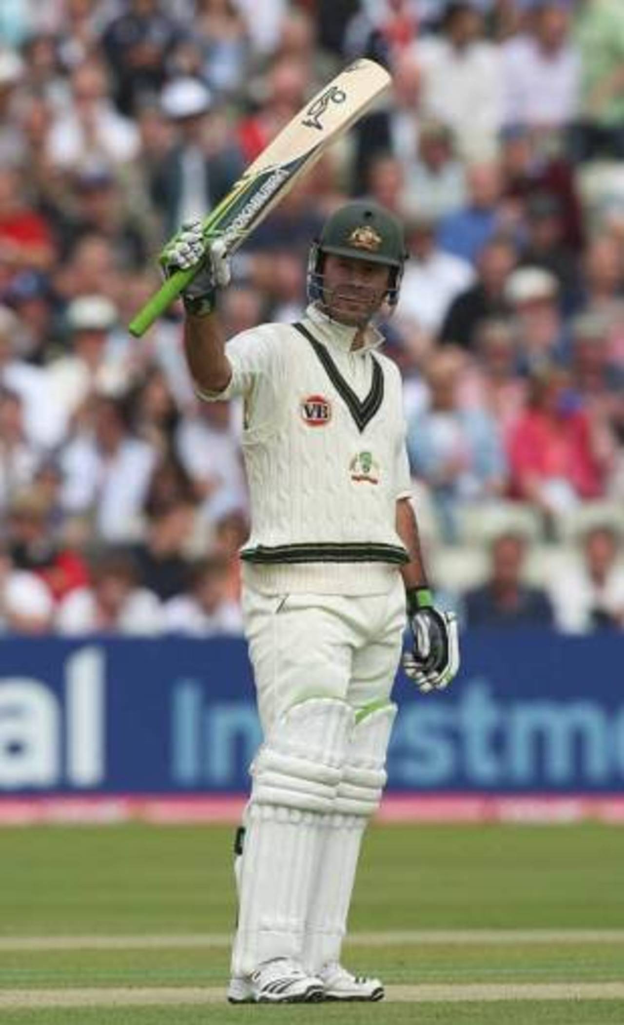 Ricky Ponting didn't celebrate much after he went past Allan Border's record&nbsp;&nbsp;&bull;&nbsp;&nbsp;Getty Images