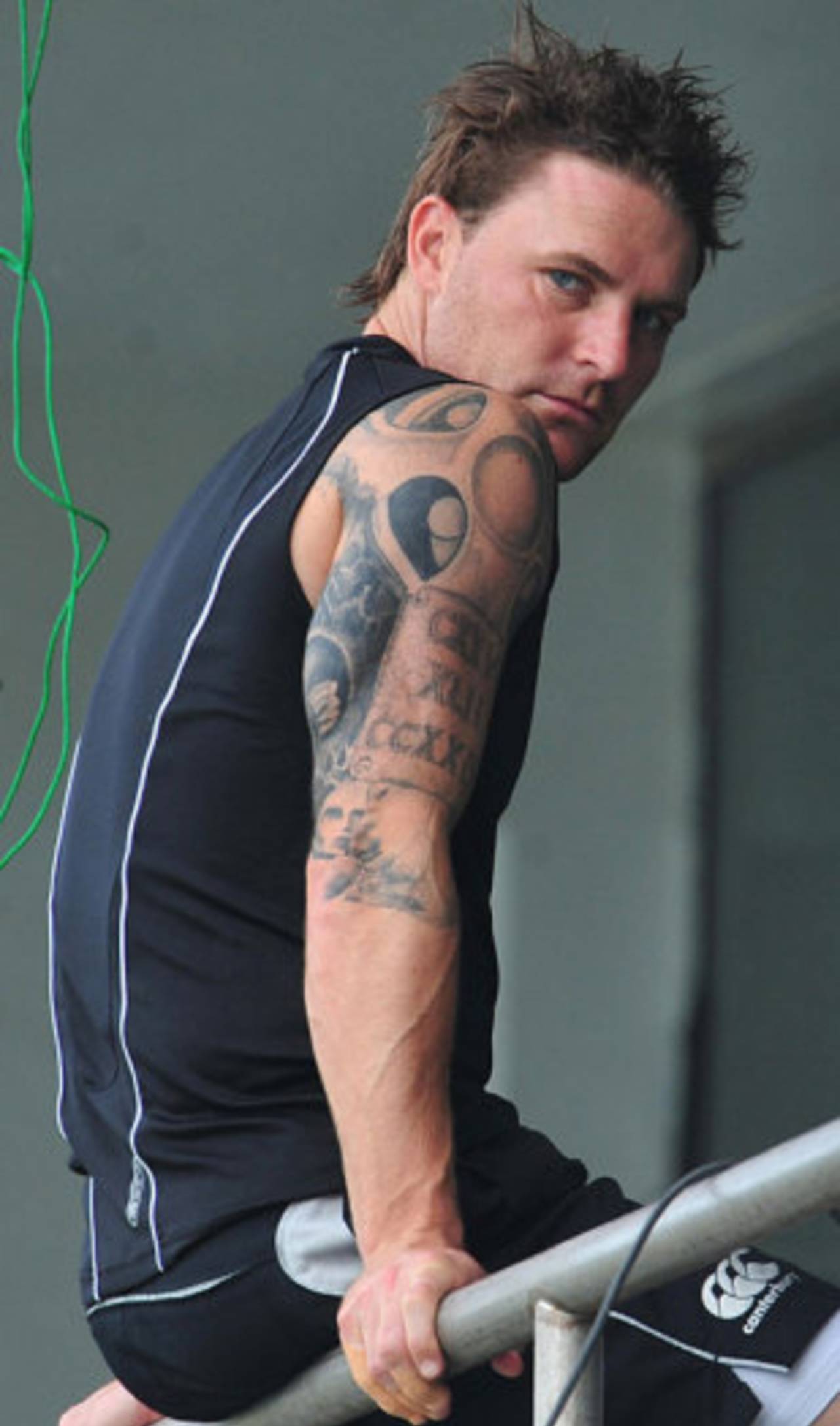 Brendon McCullum shows off his tattoo, Sri Lanka v New Zealand, 1st Test, Galle, 2nd day, August 19, 2009