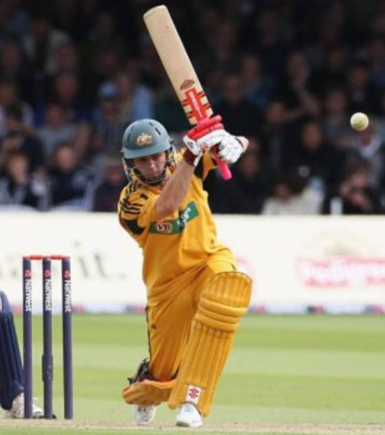 Callum Ferguson drives during his half-century, England v Australia, 2nd ODI, Lord's, September 6, 2009