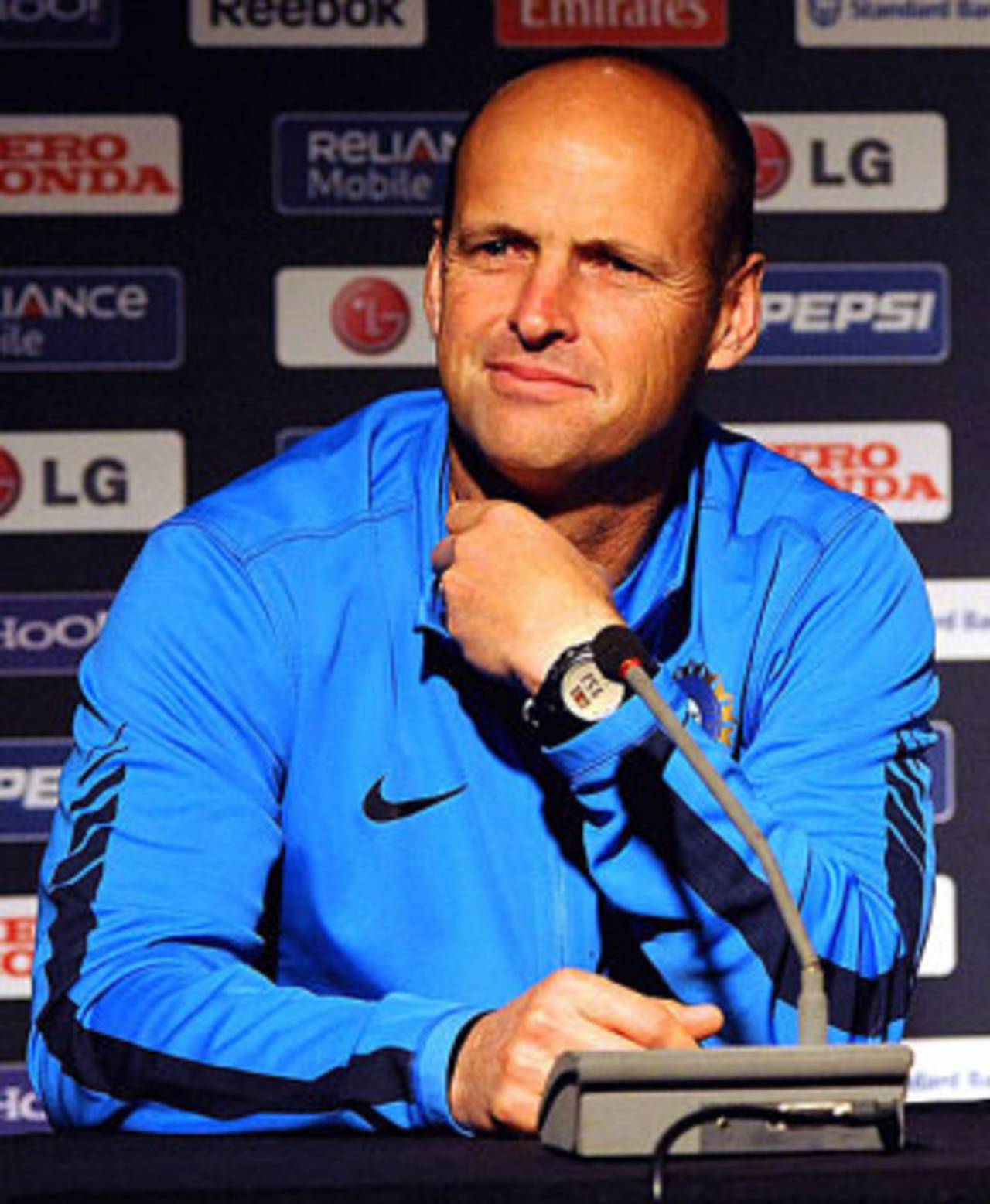 Gary Kirsten takes questions from the media, Johannesburg, September 19, 2009