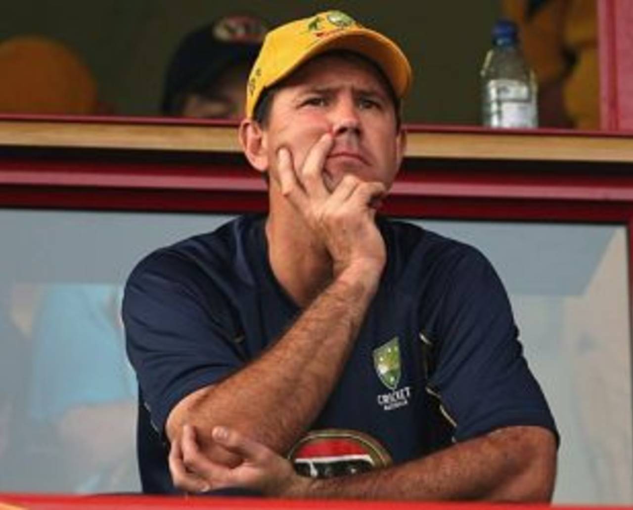 A grim Ricky Ponting watched as the wickets tumbled, Australia v Pakistan, ICC Champions Trophy, Group A, Centurion, September 30, 2009