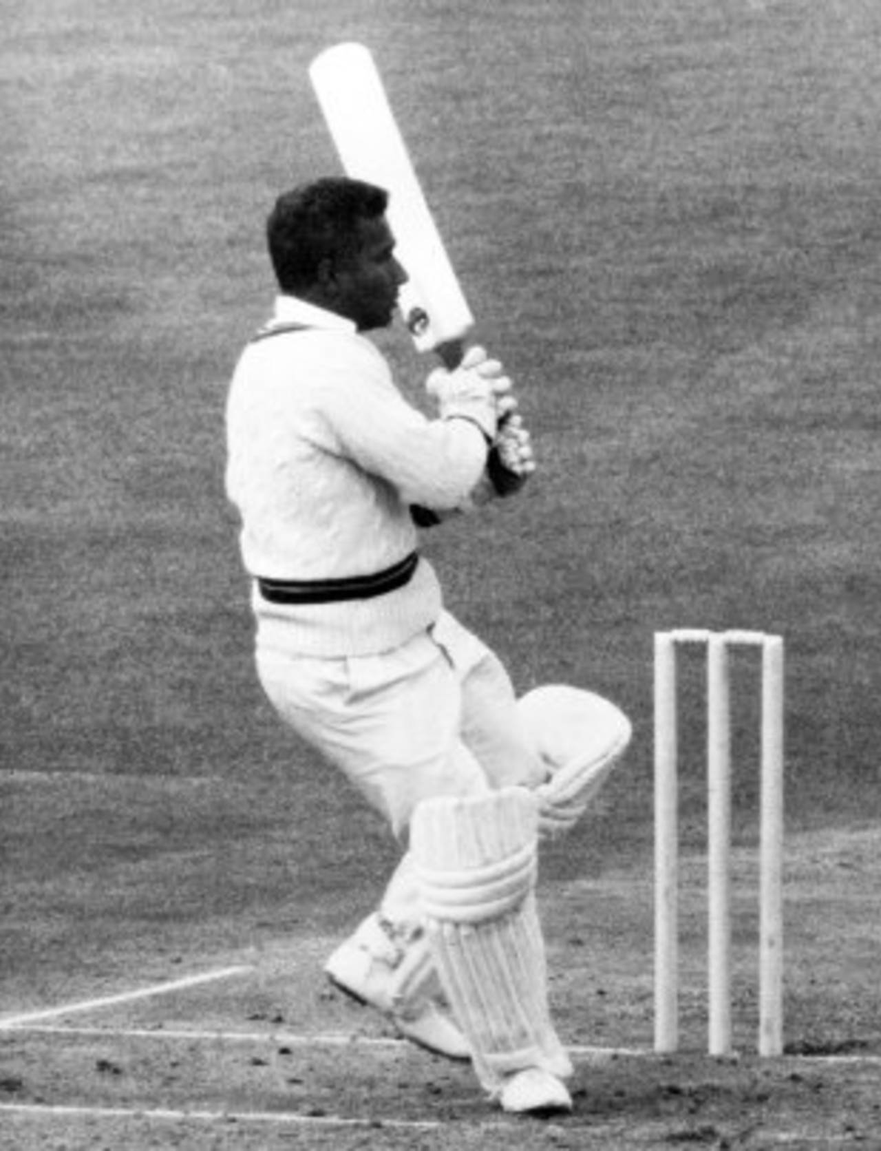 Rohan Kanhai plays the pull while batting for Warwickshire, 5 June 1968