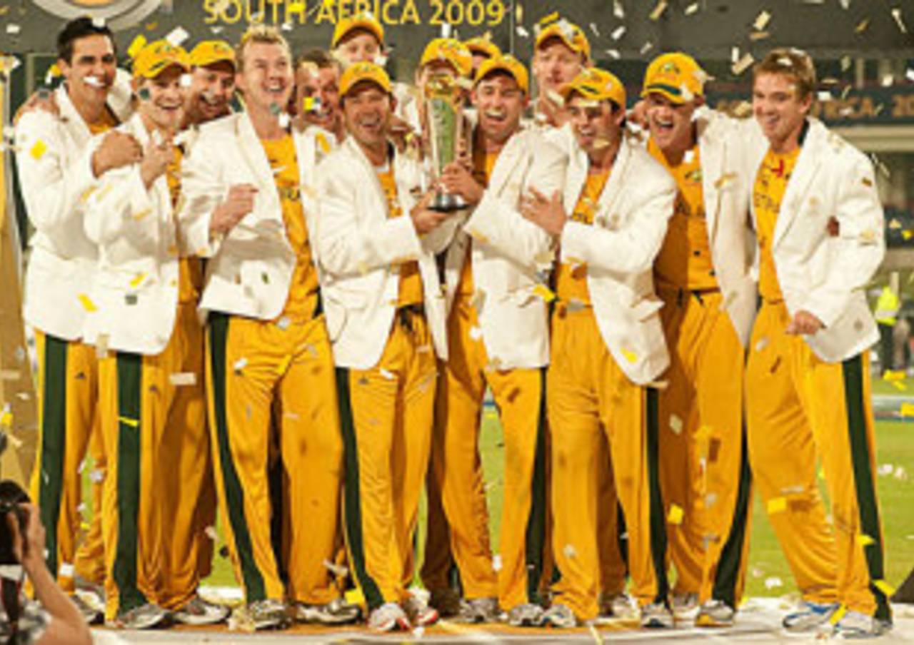 Australia celebrate their second consecutive Champions Trophy win, Australia v New Zealand, Champions Trophy final, Centurion, October 5, 2009