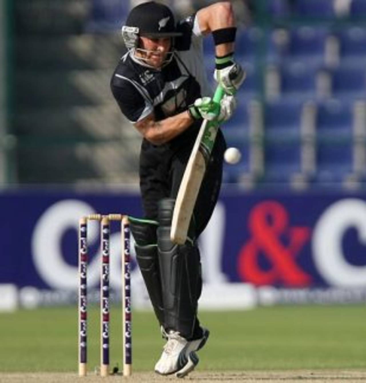 Brendon McCullum plays off his hips, Pakistan v New Zealand, 2nd ODI, Abu Dhabi, November 6, 2009