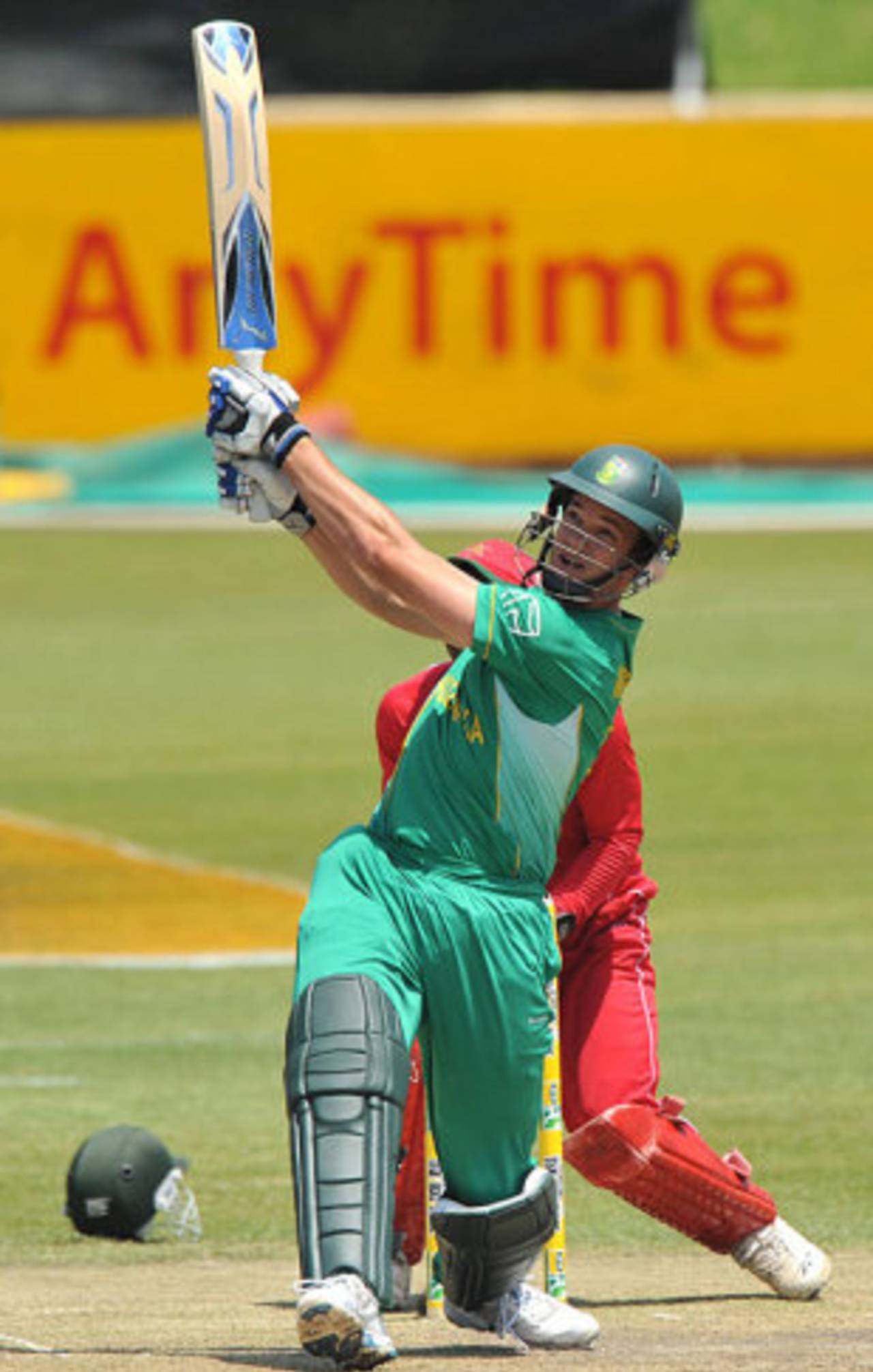 Albie Morkel launches it to cow corner, South Africa v Zimbabwe, 1st ODI, Benoni, November 8, 2009
