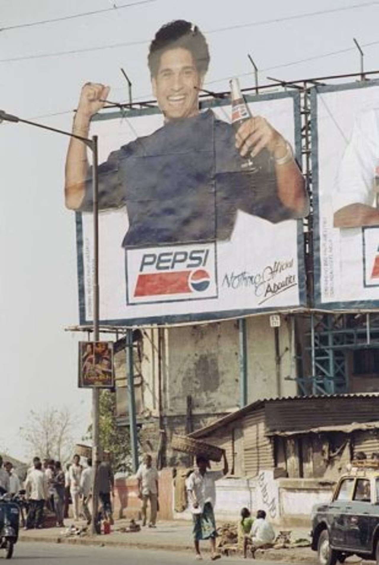 Sachin Tendulkar on an advertisement, India, February 1, 1996