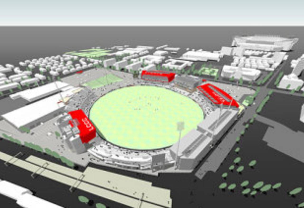 A computer generated image of the new-look Old Trafford, November 12, 2009
