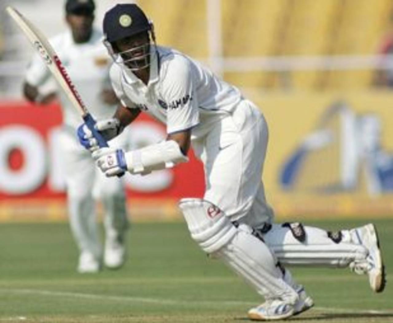 Rahul Dravid clips the ball past short leg, India v Sri Lanka, 1st Test, Ahmedabad, 1st day, November 16, 2009