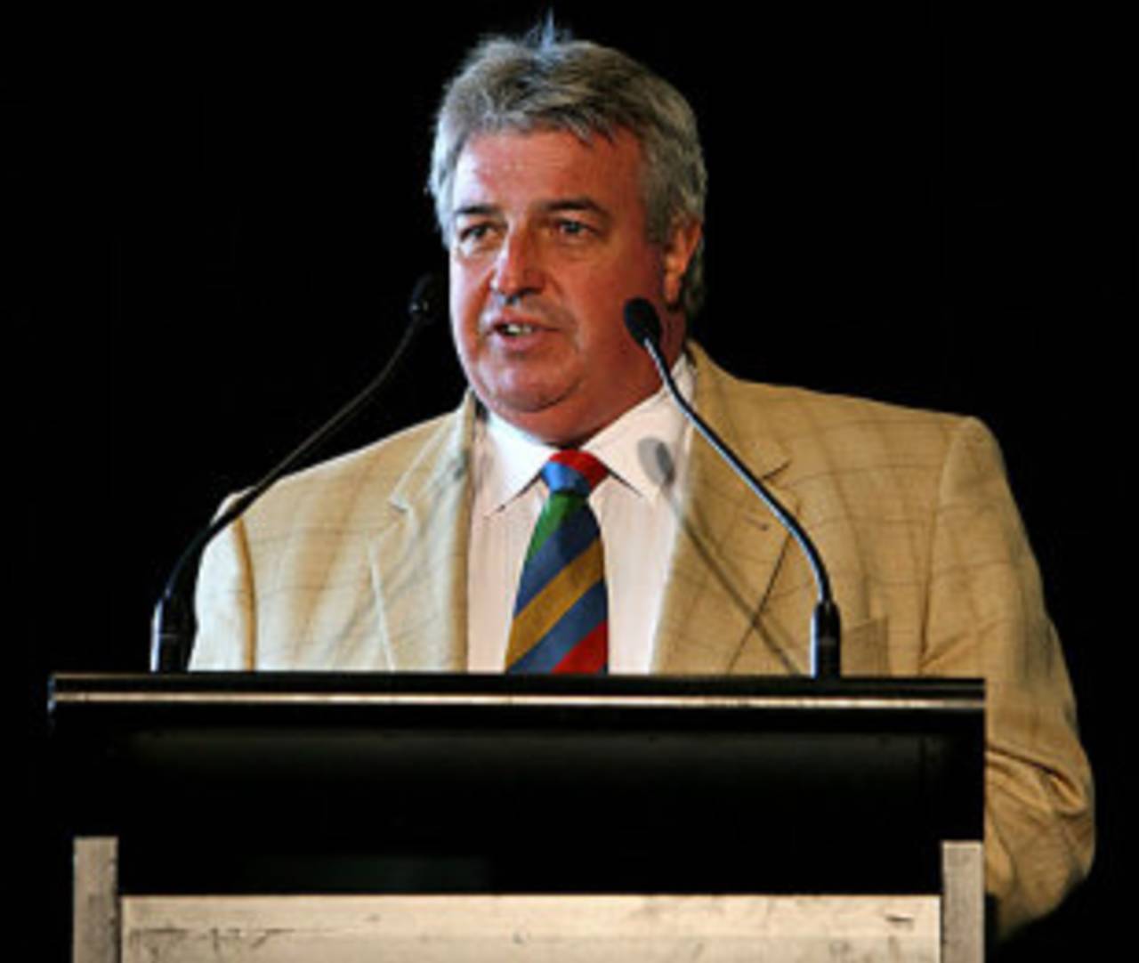 Cricket Australia chairman Jack Clarke speaks at the Bradman Oration, Melbourne, November 19, 2009