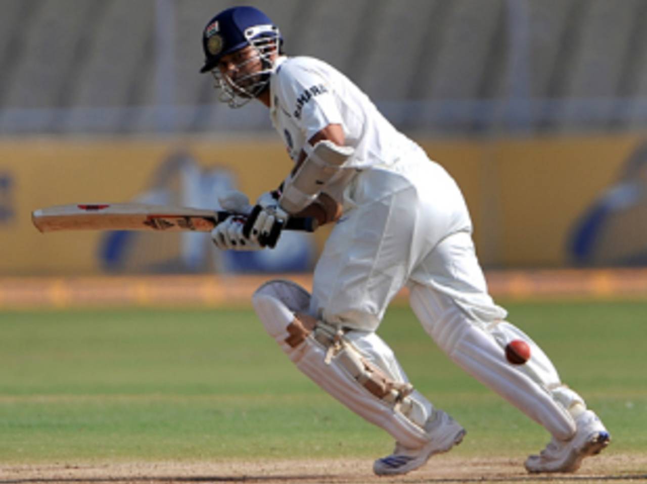 Sachin Tendulkar turns one away, India v Sri Lanka, 1st Test, Ahmedabad, 5th day, November 20, 2009 