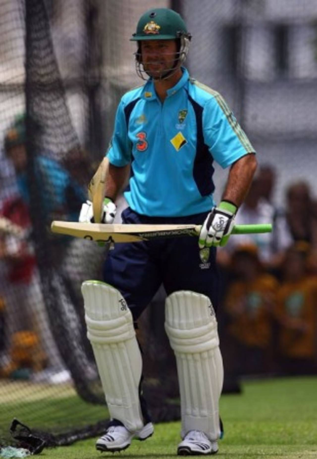 Ricky Ponting in the nets ahead of the first Test, Brisbane, November 24, 2009