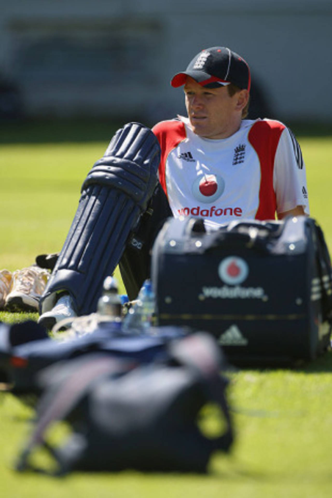 Eoin Morgan takes a breather during England's training session, South Africa v England, 3rd ODI, Cape Town, November 26, 2009