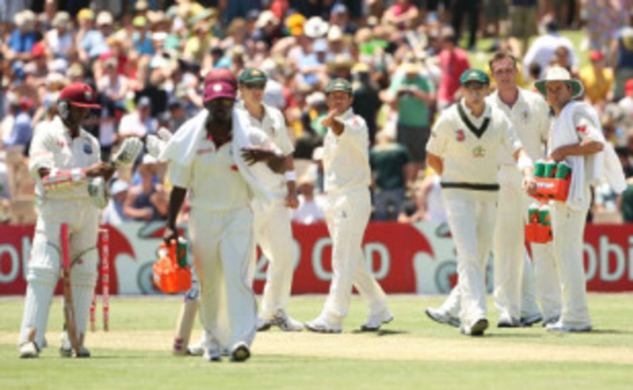 Asad Rauf made two judgments as the third umpire on decisions involving Shivnarine Chanderpaul on the opening day. The Australians weren't happy with the first one&nbsp;&nbsp;&bull;&nbsp;&nbsp;Getty Images