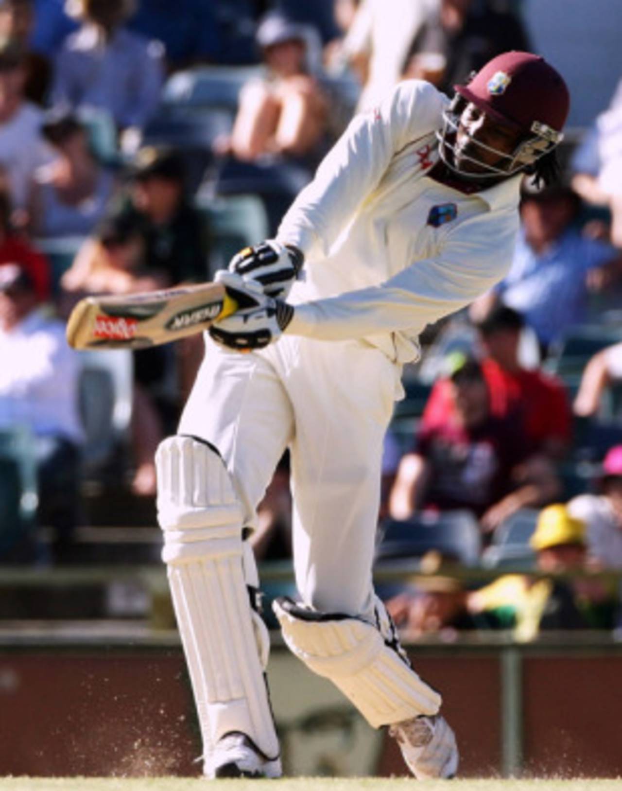 Chris Gayle shows his amazing power, Australia v West Indies, 2nd Test, Perth, 17 December, 2009