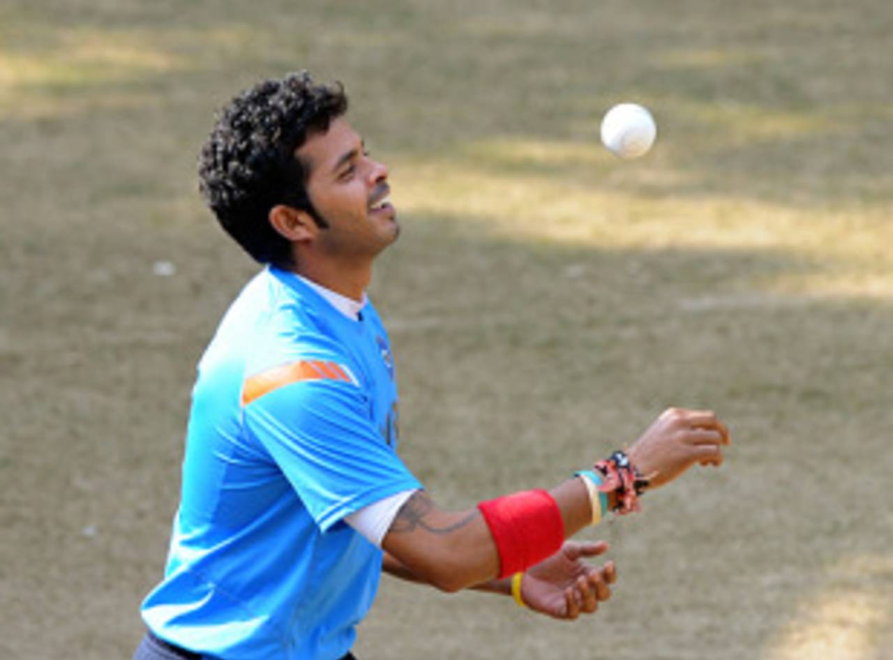 Sreesanth suffered a medial collateral ligament tear in his left knee&nbsp;&nbsp;&bull;&nbsp;&nbsp;AFP