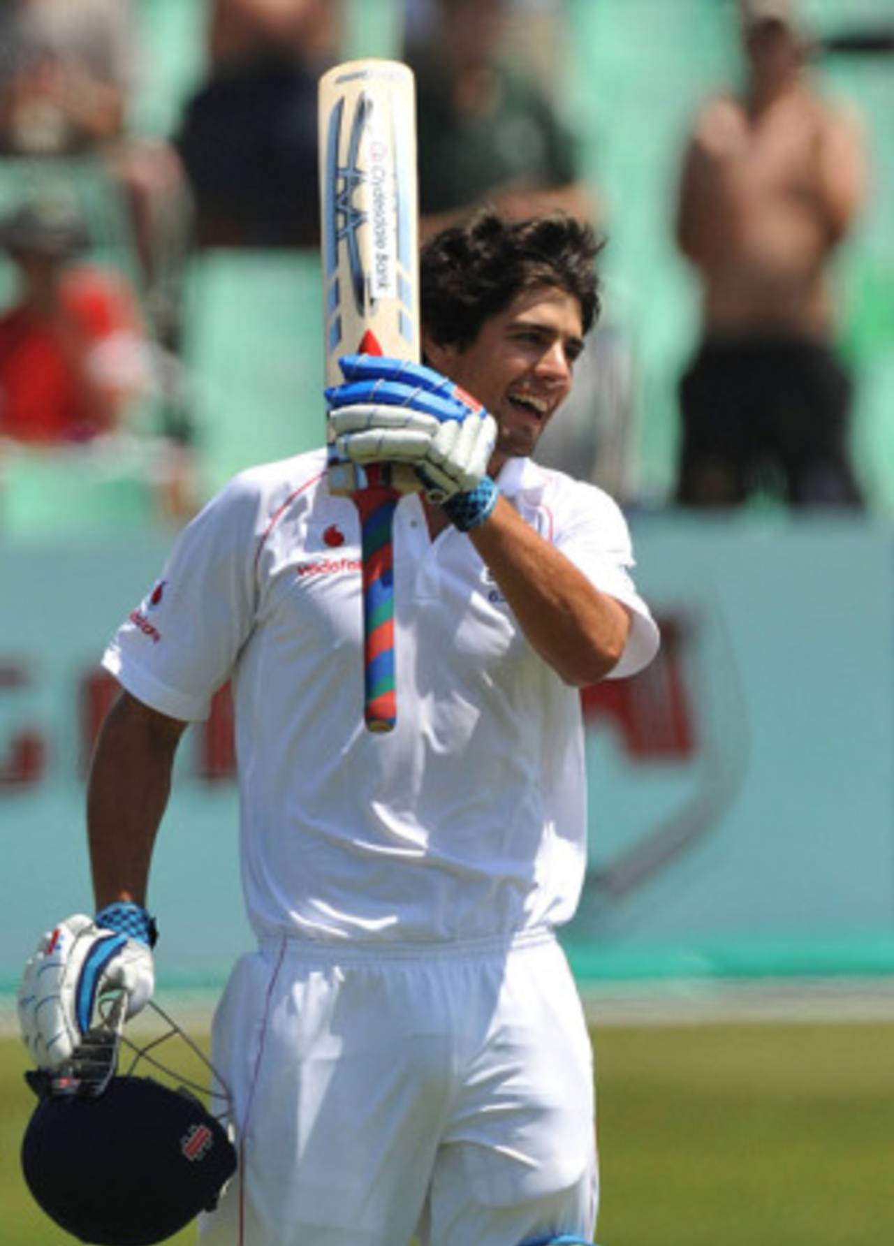 Alastair Cook was delighted to complete his 10th Test century, South Africa v England, 2nd Test, Durban, December 28, 2009 