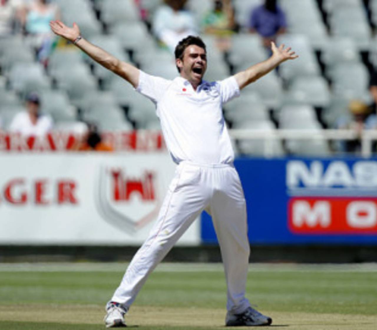 James Anderson collected the 8th five-wicket haul of his career as South Africa collapsed to 291 all out, South Africa v England, 3rd Test, Cape Town, January 4, 2009