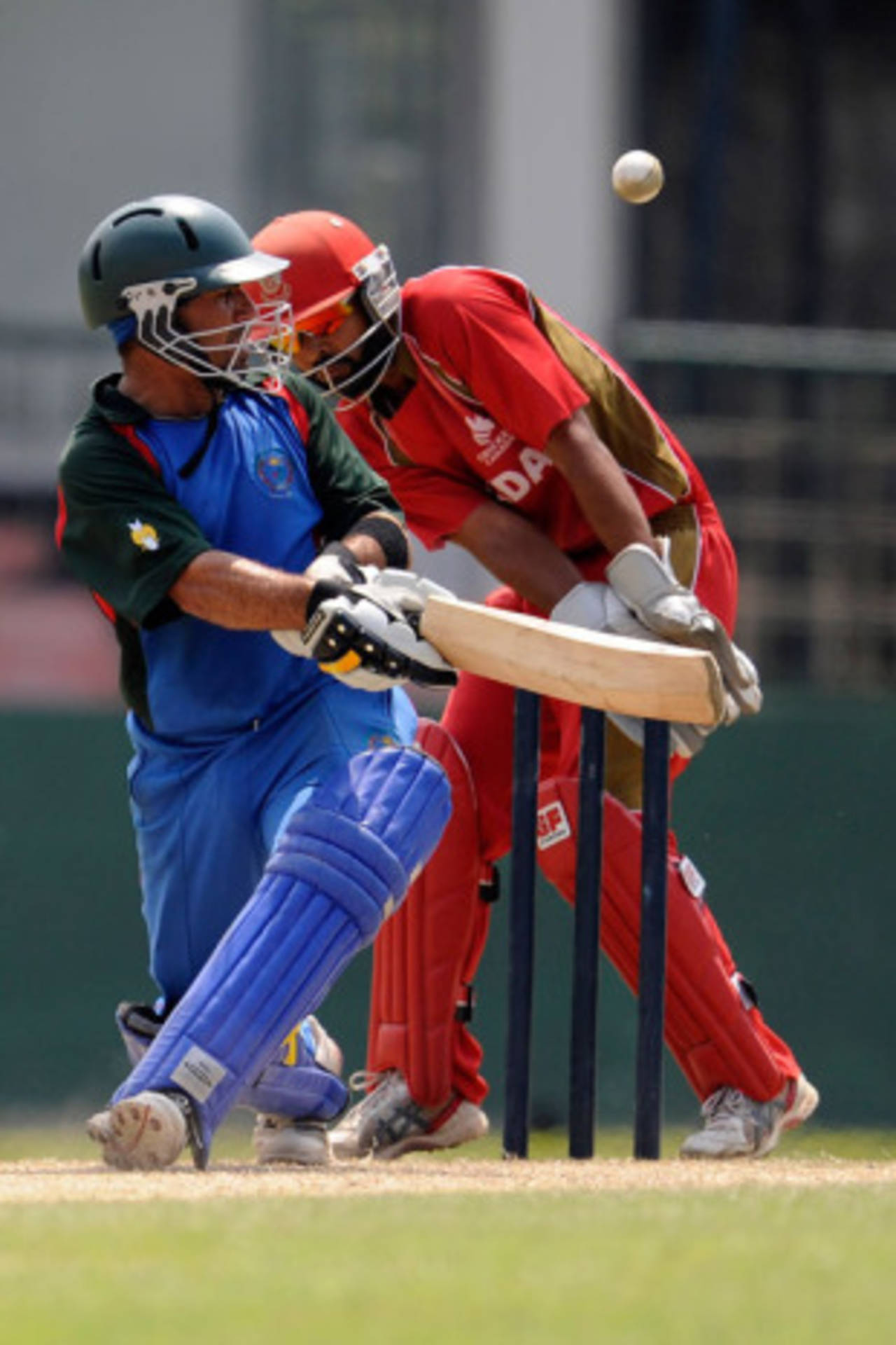 Karim Sadiq improvises during his innings, Afghanistan v Canada, Associate T20 Series, Colombo, February 4, 2010