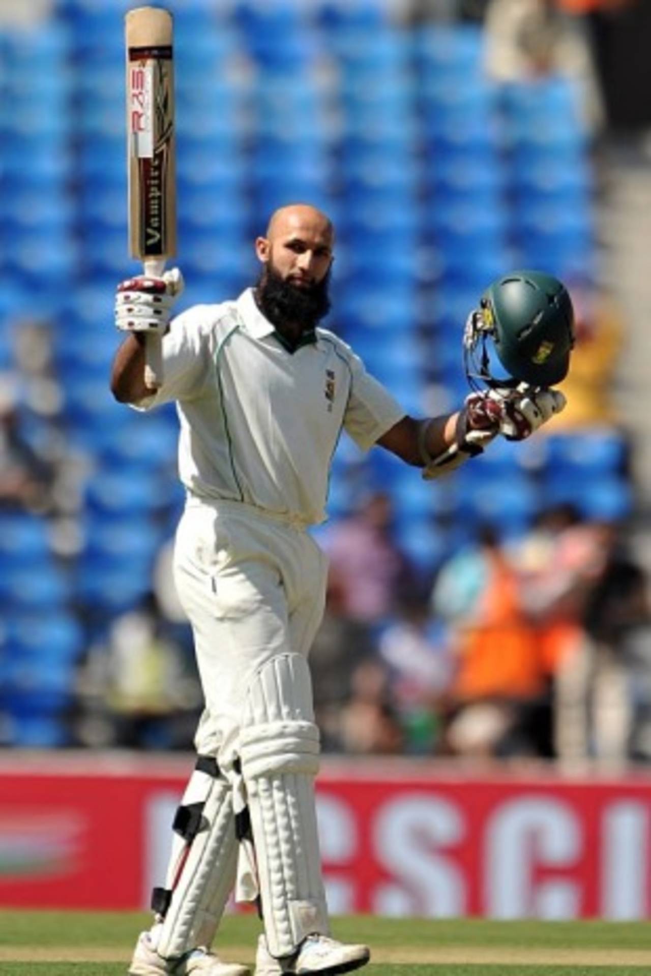Hashim Amla reaches his double-century, India v South Africa, 1st Test, Nagpur, 2nd day, February 7, 2010