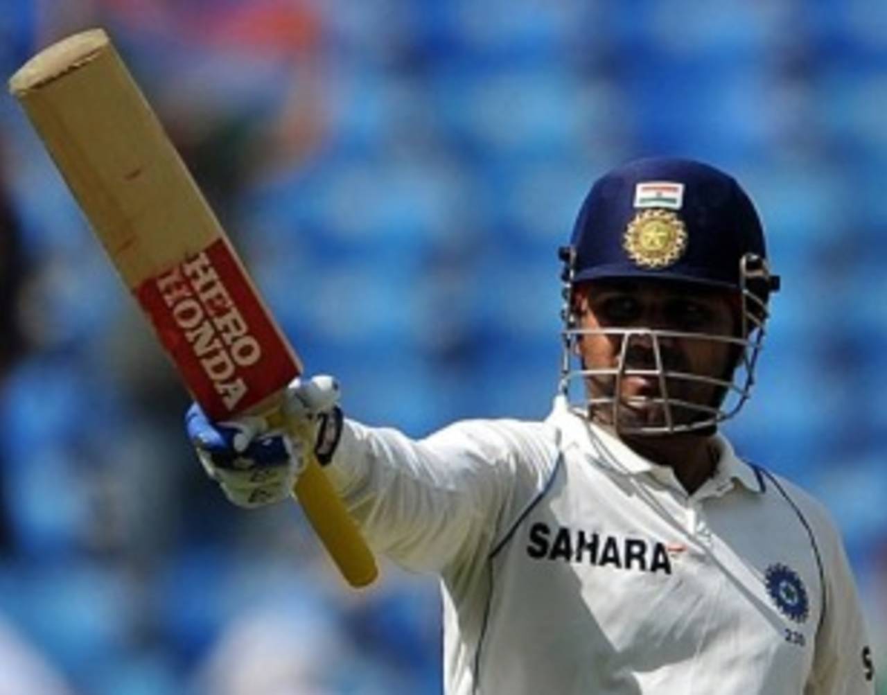 Virender Sehwag reaches his 18th Test century, India v South Africa, 1st Test, Nagpur, 3rd day, February 8, 2010