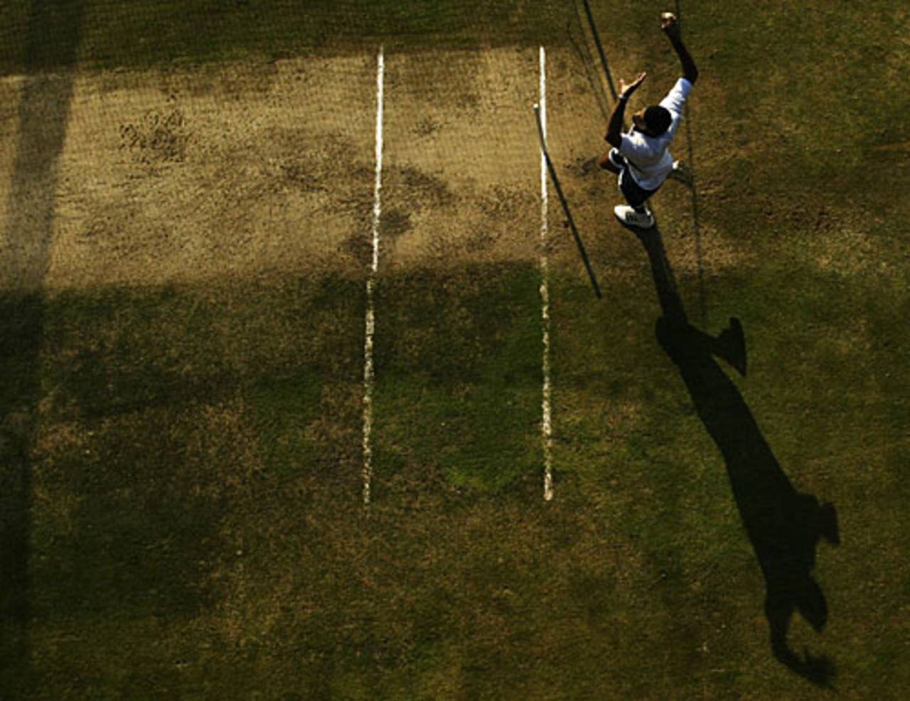 Harbhajan Singh at a training session, Centurion, 2003