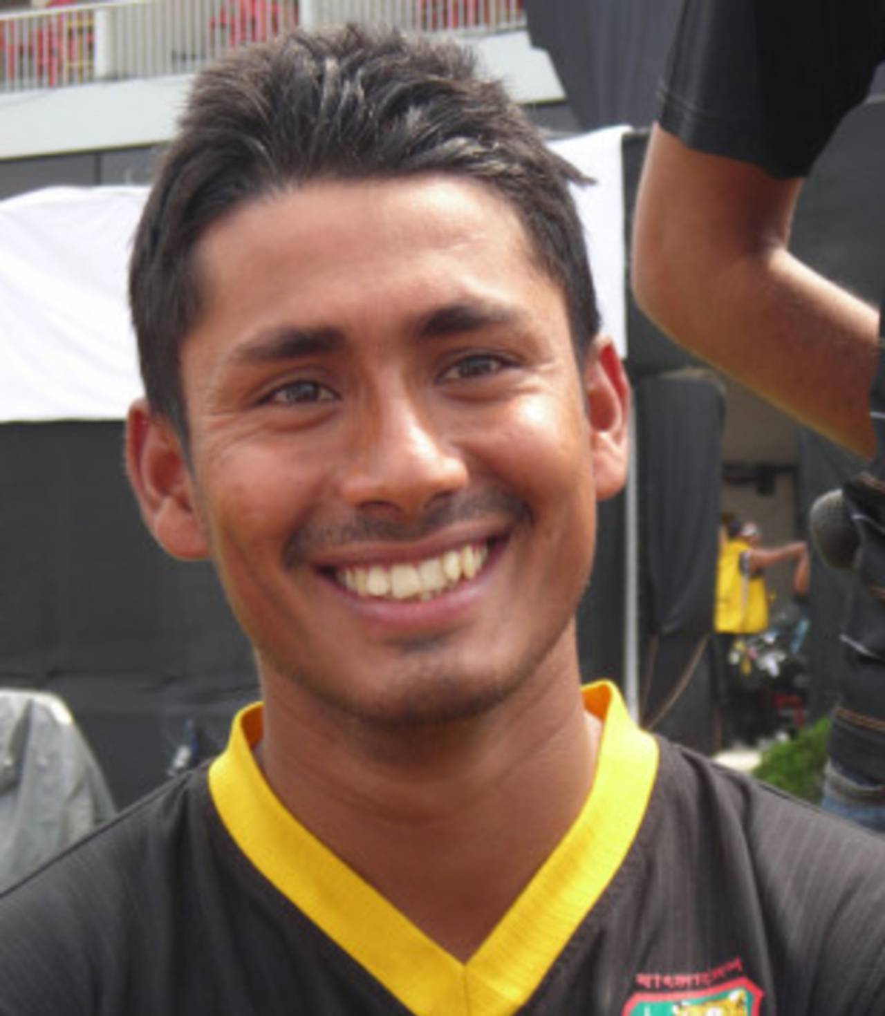 Mohammad Ashraful addresses the media on the eve of the three-day warm-up match, Chittagong, March 6, 2010