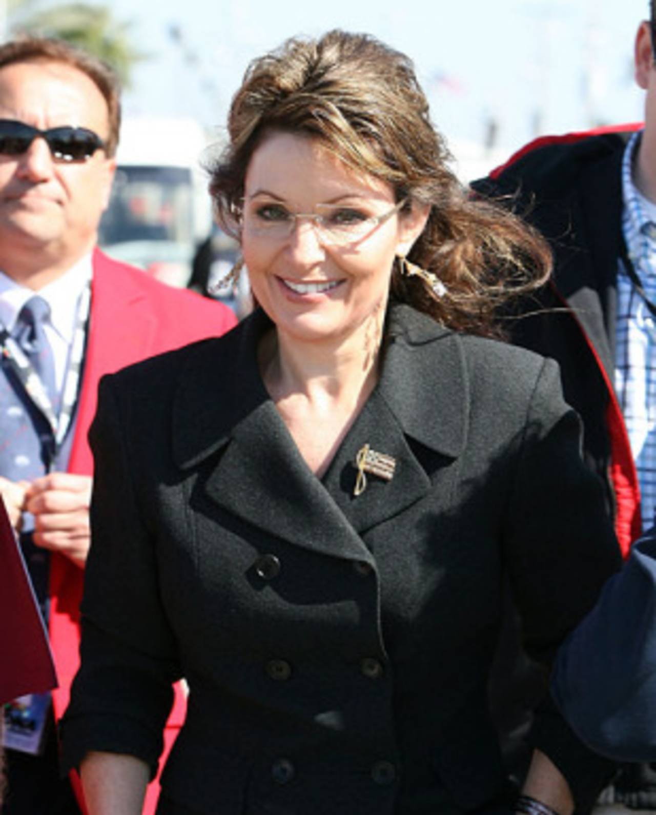 Former Alaska Governor Sarah Palin attends the Daytona 500, Florida, February 14, 2010