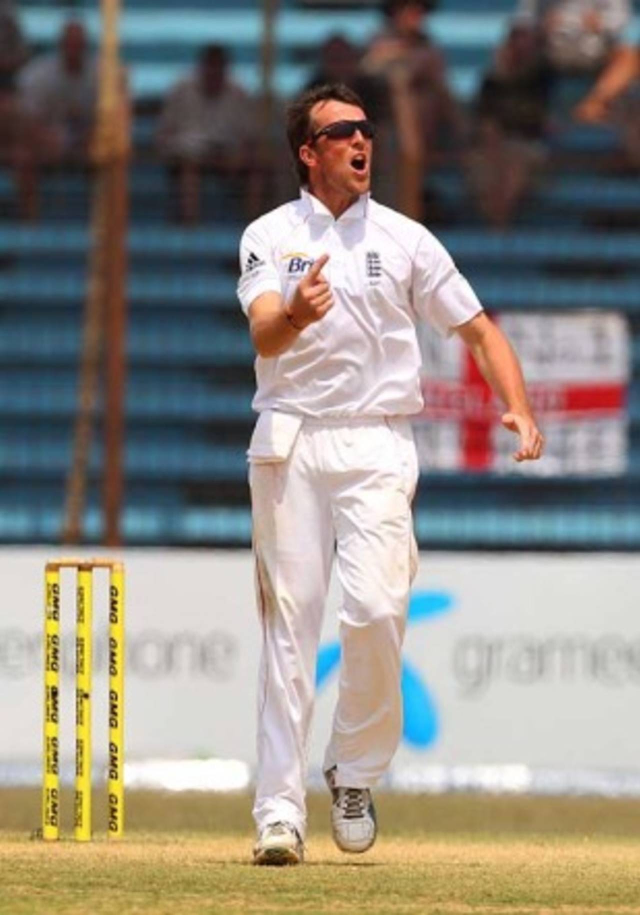 Graeme Swann was England's matchwinner with 10 wickets in the match, Bangladesh v England, 1st Test, Chittagong, March 16, 2010