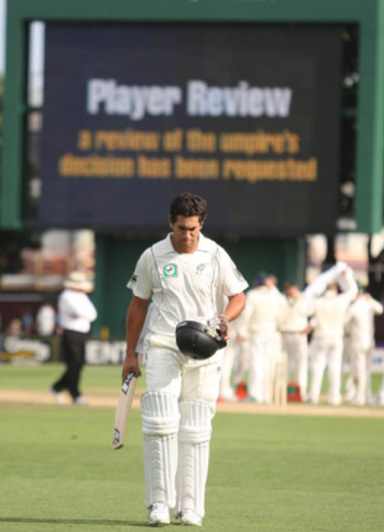 Ross Taylor was given out via the television umpire, but there were no complaints about his exit&nbsp;&nbsp;&bull;&nbsp;&nbsp;Getty Images
