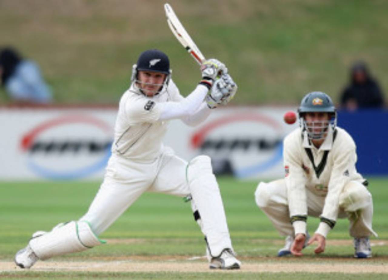 Brendon McCullum on the attack, New Zealand v Australia, 1st Test, 4th day, Wellington, March 22, 2010