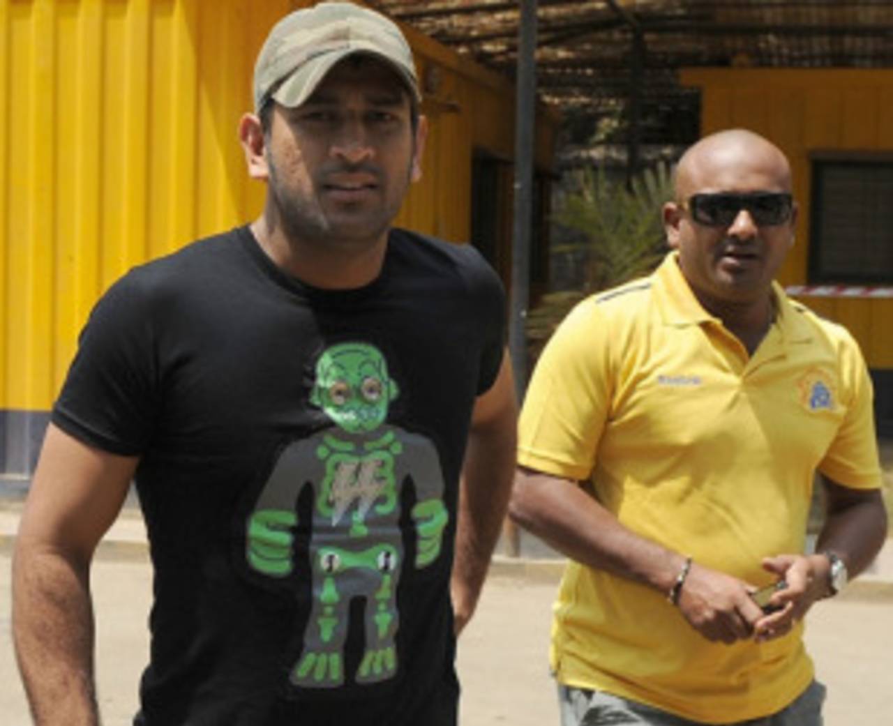 MS Dhoni arrives at the selection committee meeting to pick India's team for the World Twenty20, Mumbai, March 26, 2010
