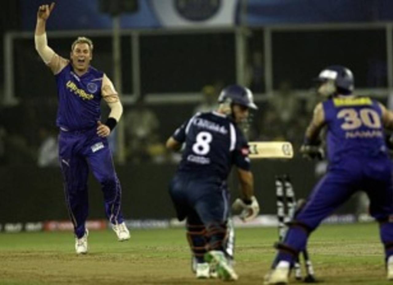 Shane Warne has Herschelle Gibbs stumped, Rajasthan Royals v Deccan Chargers, IPL, March 26, 2010