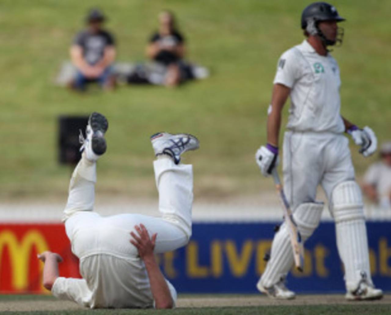 Another one bites the dust: Doug Bollinger tumbles in his follow through&nbsp;&nbsp;&bull;&nbsp;&nbsp;Getty Images