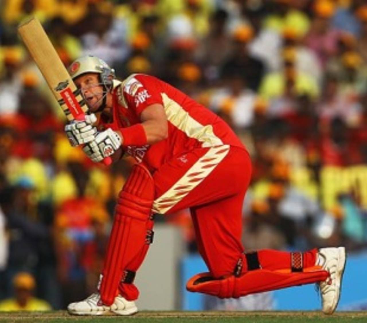 Cameron White lofts over the leg side, Chennai Super Kings v Royal Challengers Bangalore, IPL, March 31, 2010