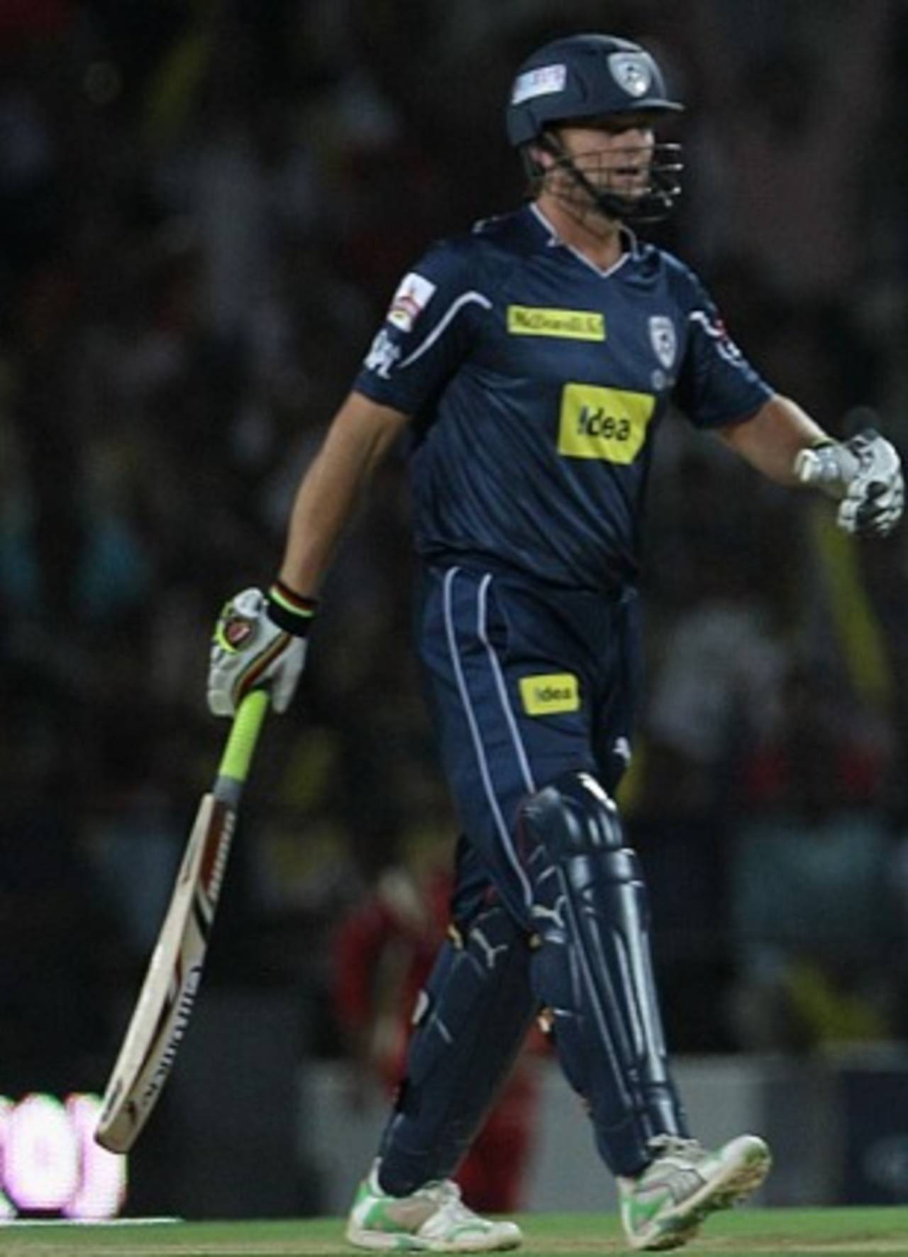Adam Gilchrist failed to open his account, Deccan Chargers v Royal Challengers Bangalore, IPL, Nagpur, April 12, 2010