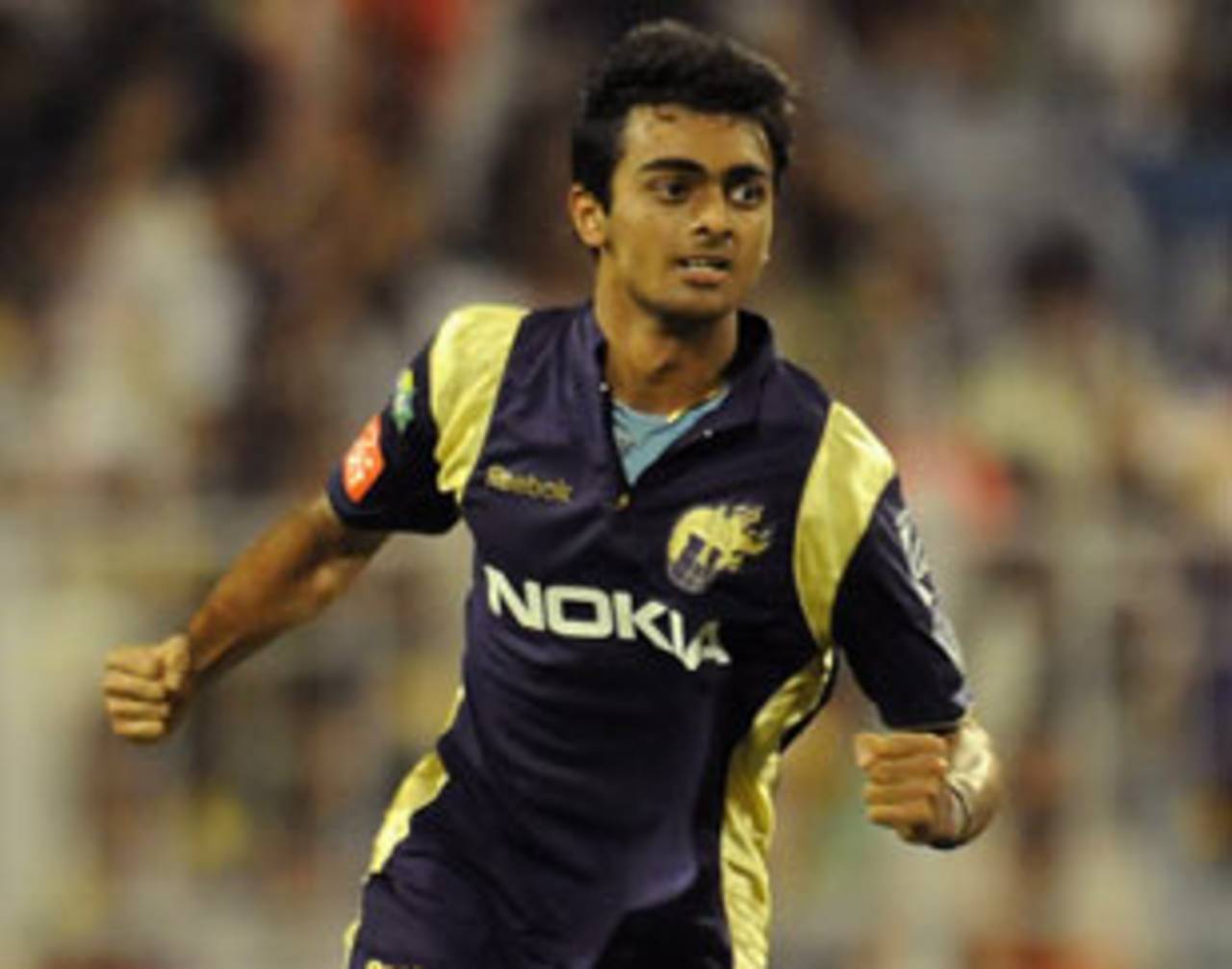 Jaydev Unadkat took three wickets, including the important one of Yusuf Pathan, Kolkata Knight Riders v Rajasthan Royals, IPL, Eden Gardens, April 17, 2010
