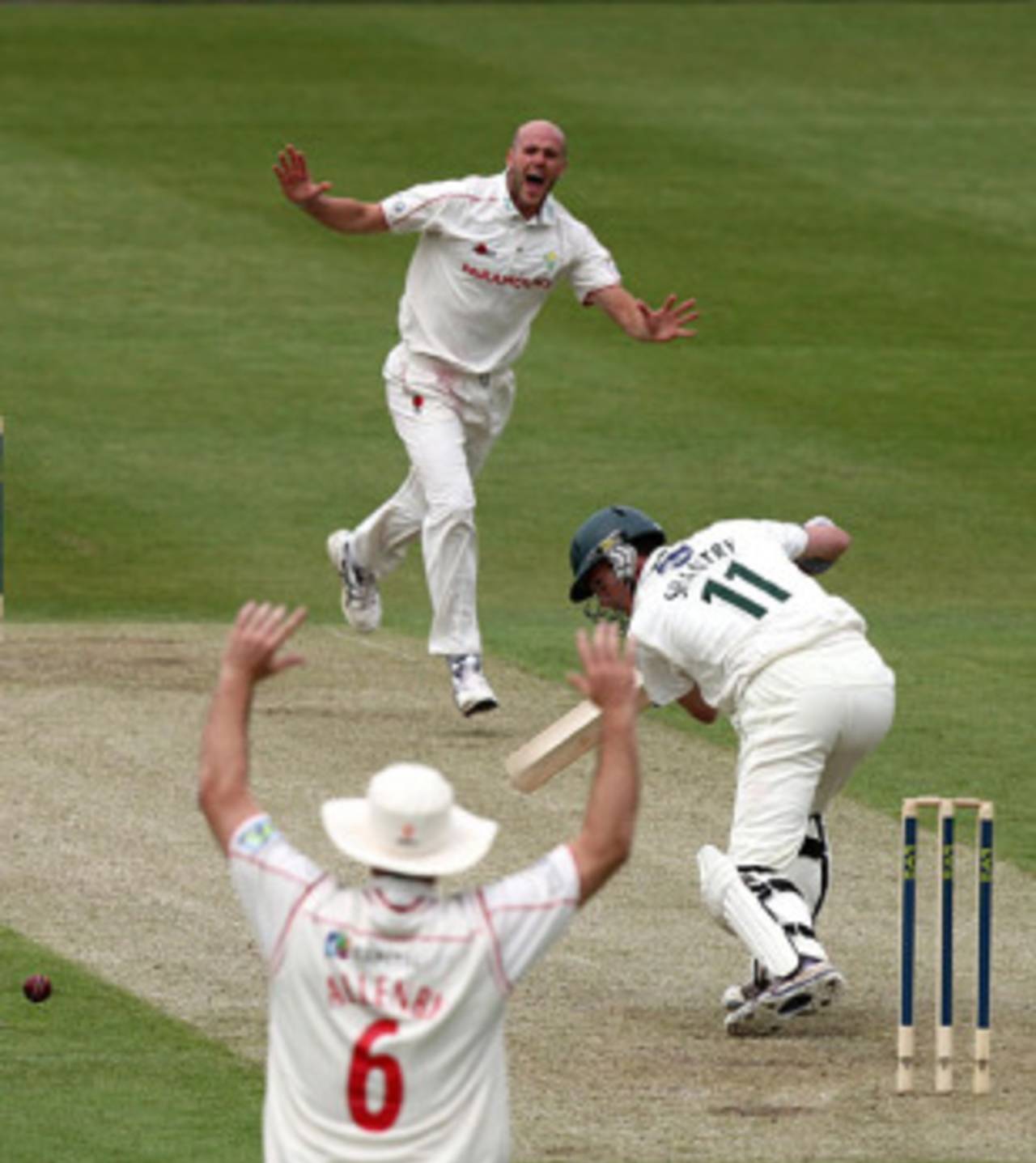 David Harrison celebrates during his career-best performance against Worcestershire in 2010&nbsp;&nbsp;&bull;&nbsp;&nbsp;PA Photos