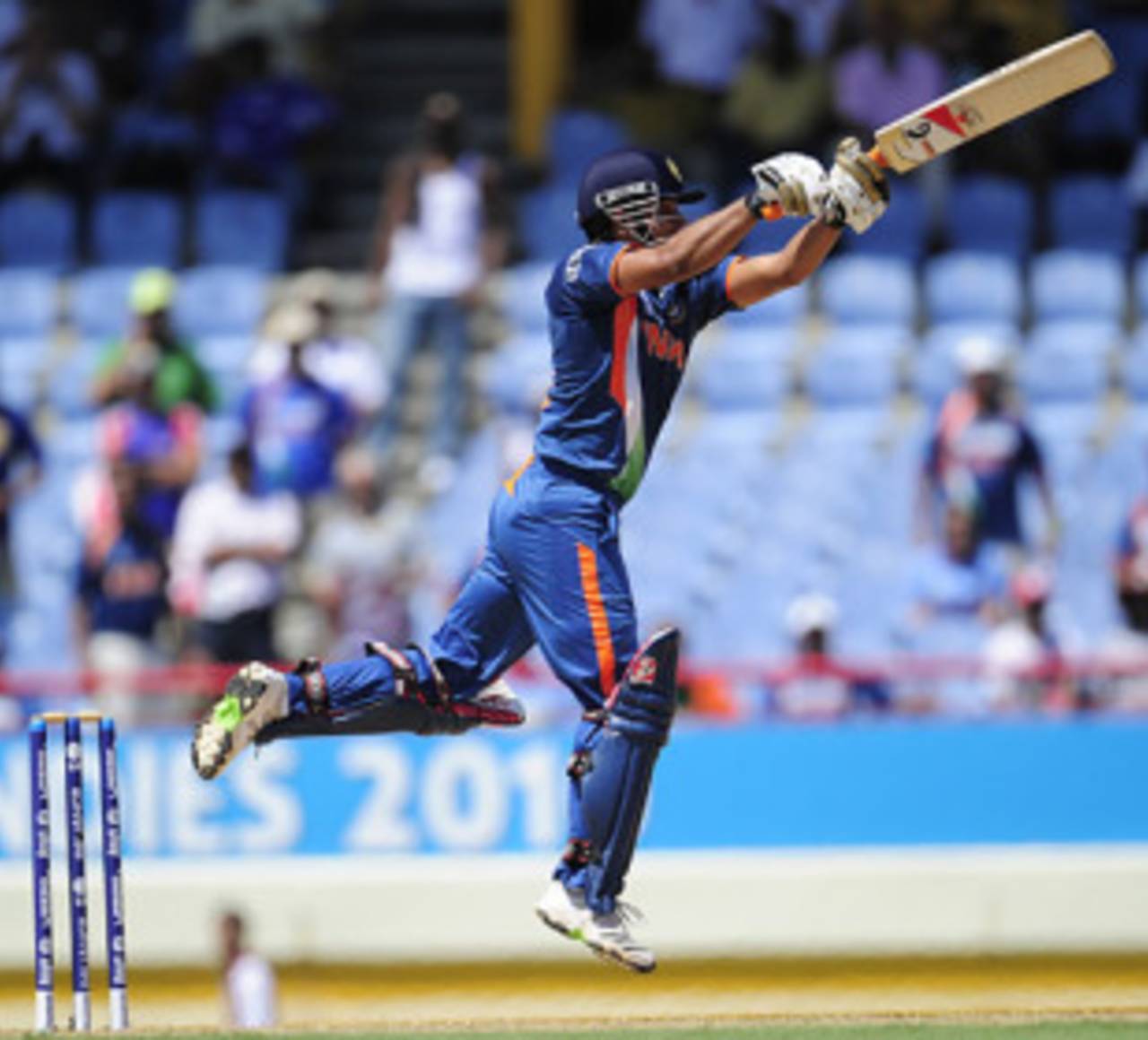Suresh Raina powered his way to a crucial fifty for India , India v South Africa, World Twenty20, Gros Islet, May 2, 2010 