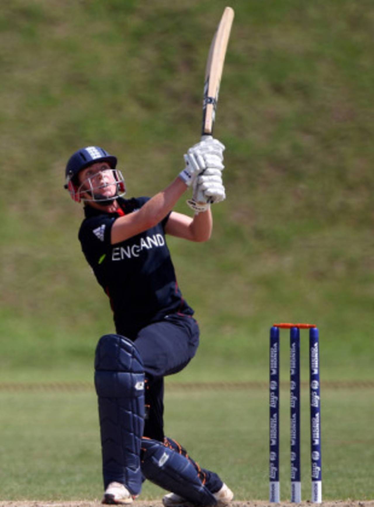 Beth Morgan goes over the top during her busy 20, England Women v India Women, St Kitts, May 2, 2010