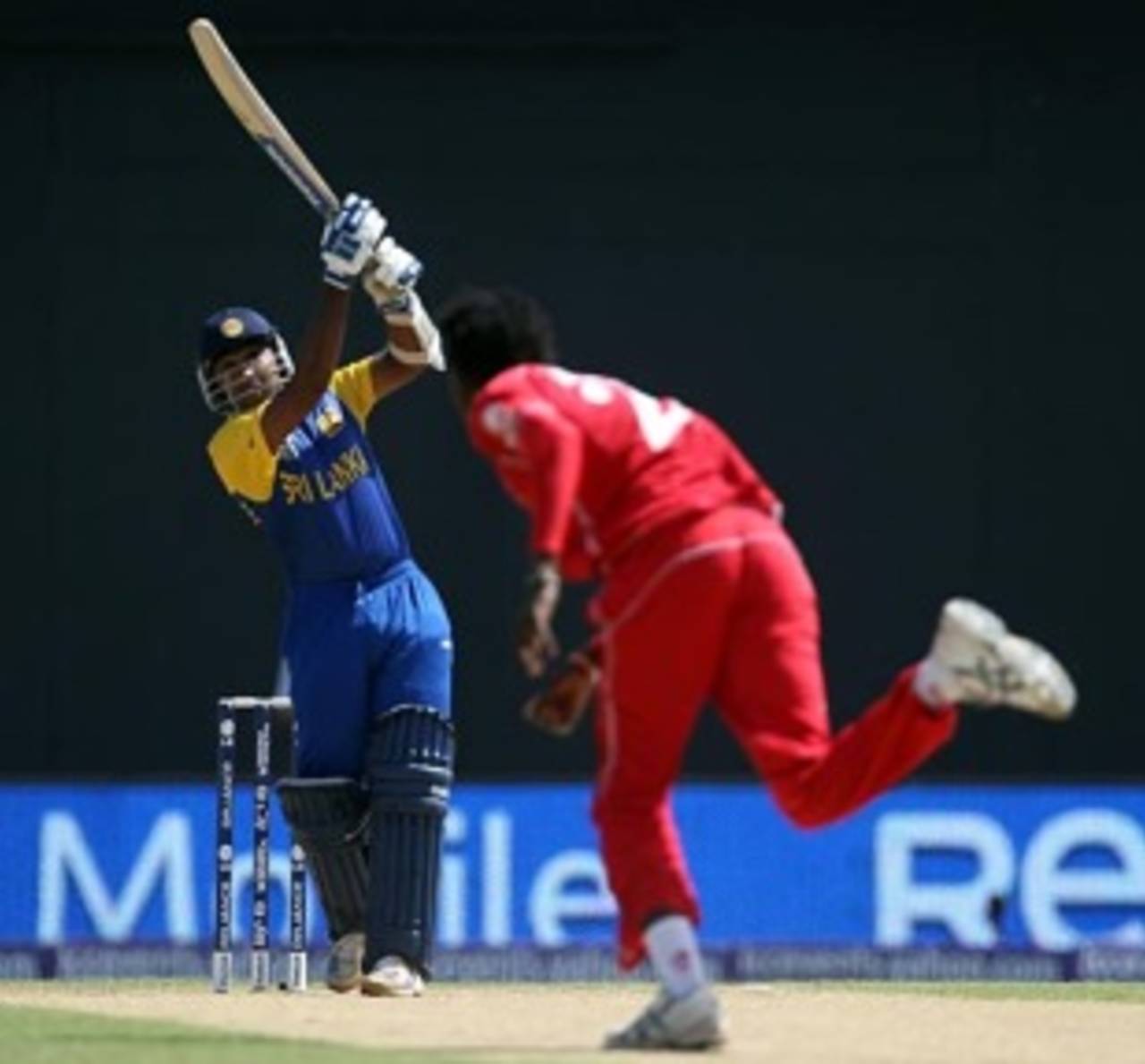 Mahela Jayawardene hits a six, Sri Lanka v Zimbabwe, ICC World Twenty20, Guyana, May 3, 2010