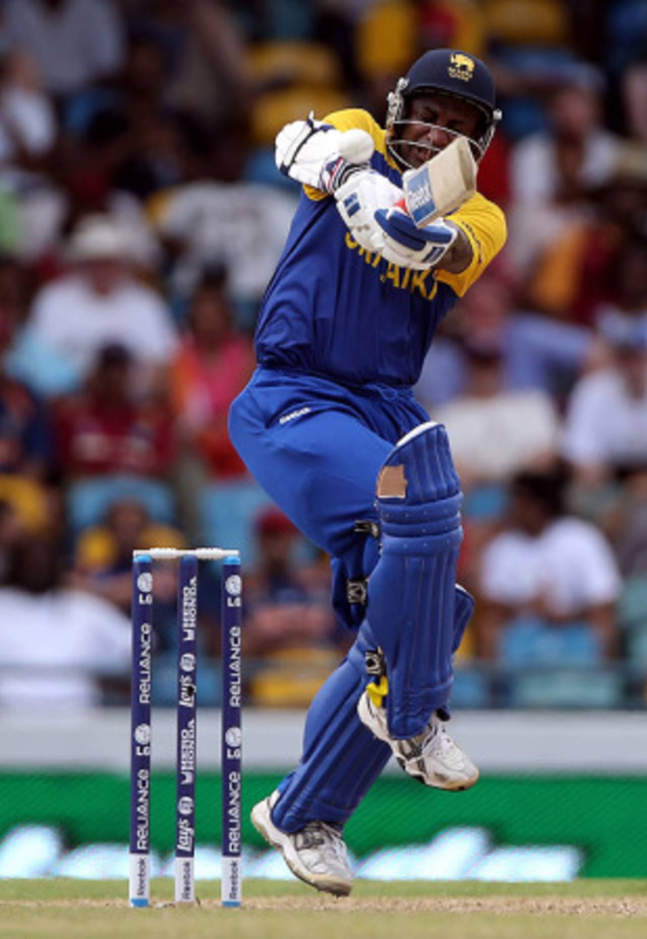 Sanath Jayasuriya fell early as Sri Lanka batted first, West Indies v Sri Lanka, Super Eights, ICC World Twenty20, Bridgetown, May 7, 2010