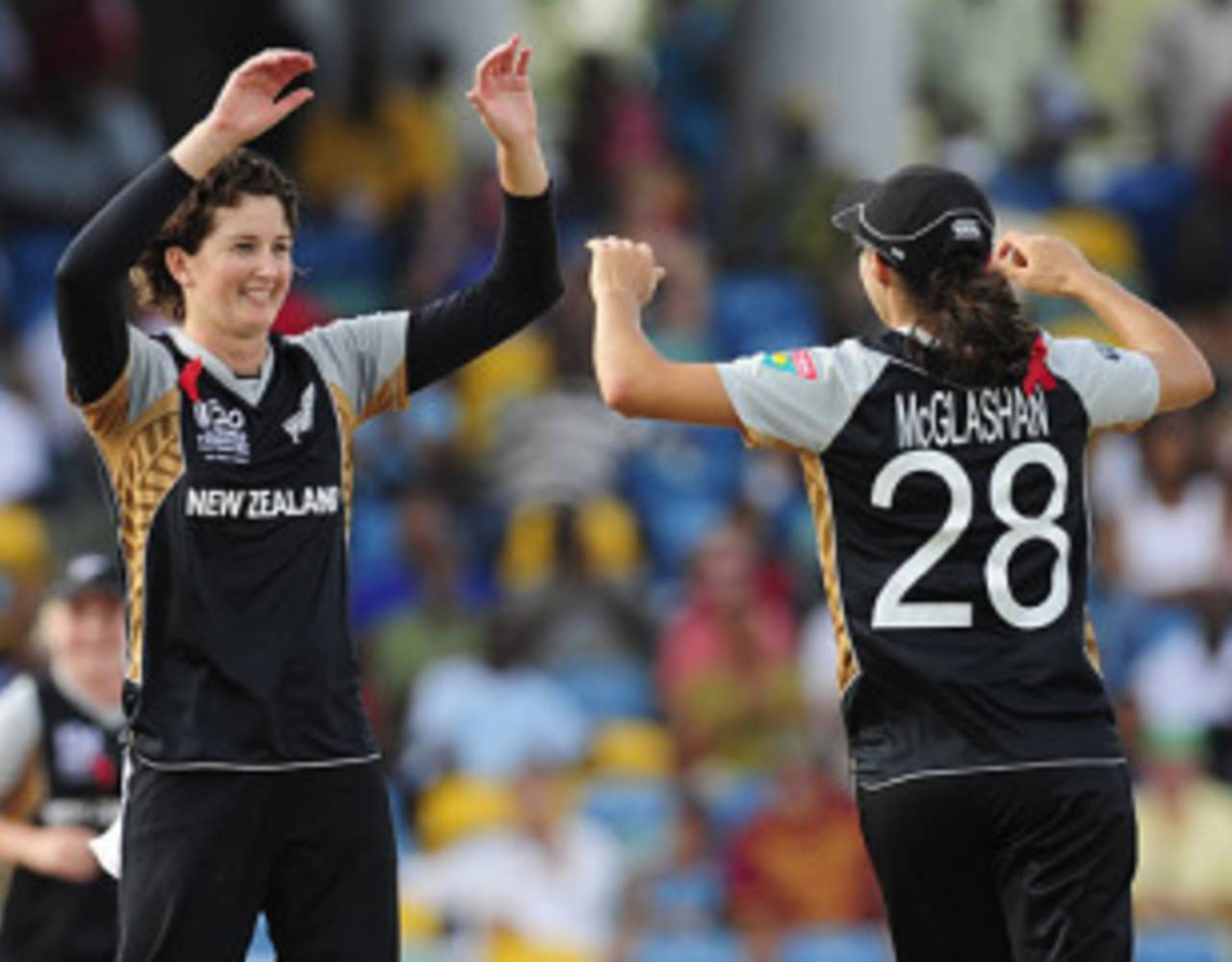 Nicola Browne (left) was the second highest wicket-taker in the Women's World T20 in 2010&nbsp;&nbsp;&bull;&nbsp;&nbsp;AFP