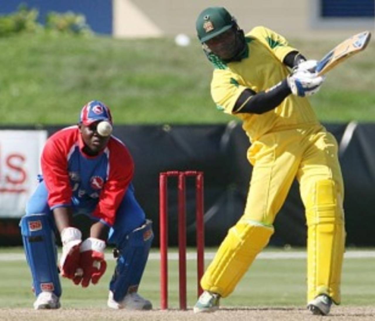 Marlon Samuels hits out, USA v Jamaica, 2nd Twenty20, Lauderhill, Florida, May 23, 2010
