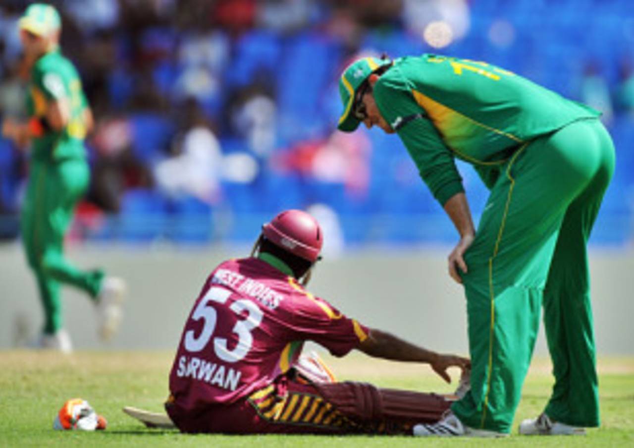 Injury prone: Ramnaresh Sarwan pulled a hamstring during an ODI against South Africa in May&nbsp;&nbsp;&bull;&nbsp;&nbsp;Getty Images
