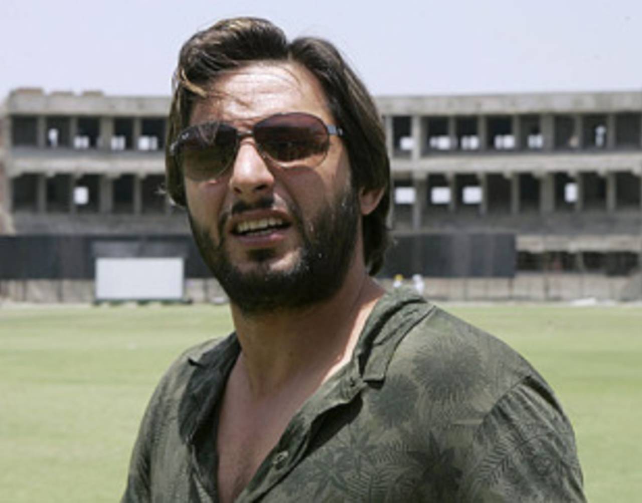 Shahid Afridi at the Gaddafi Stadium on the day of his appointment as captain, Lahore, May 25, 2010