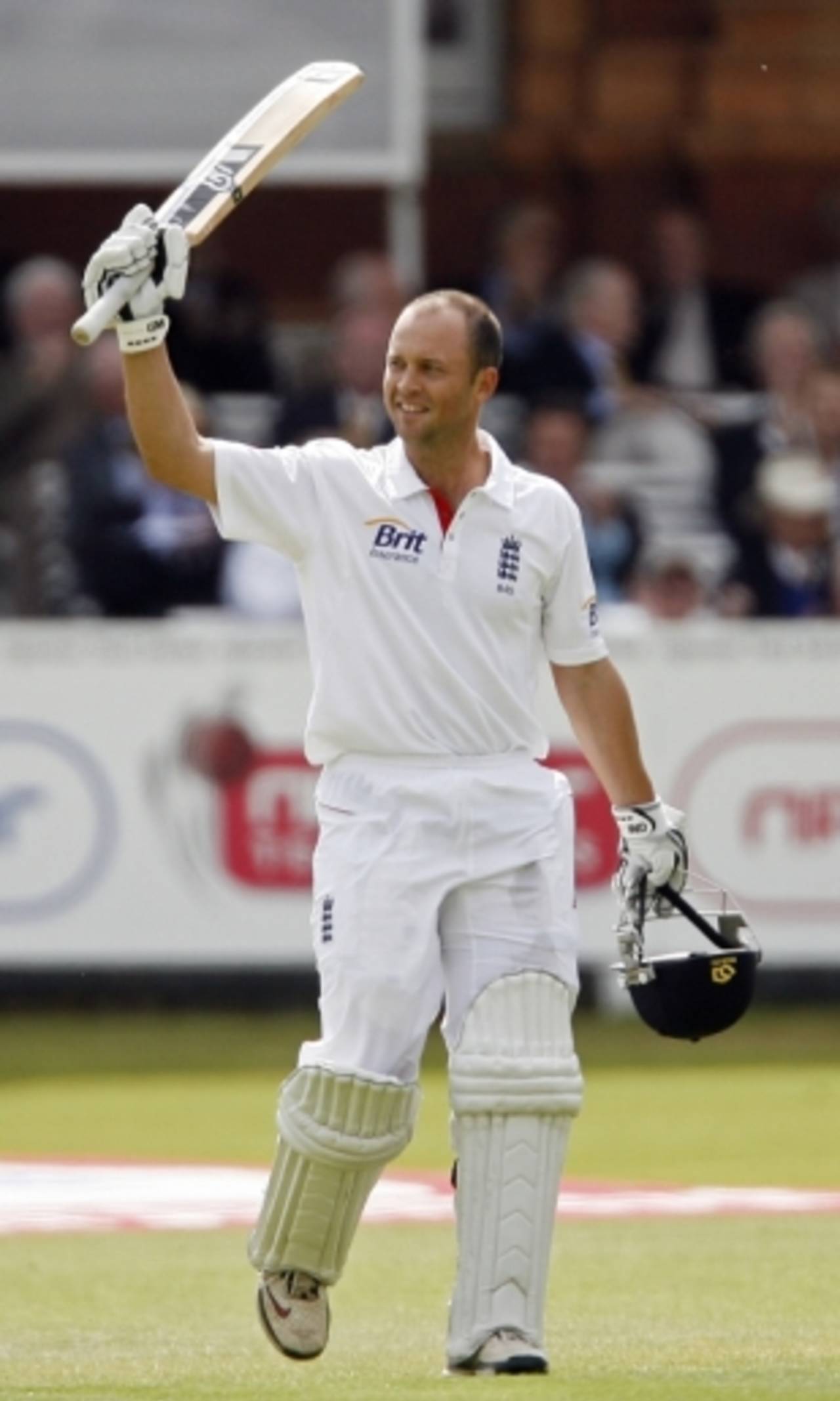 Jonathan Trott acknowledges the applause after reaching his century, England v Bangladesh, 1st Test, Lord's, May 27, 2010