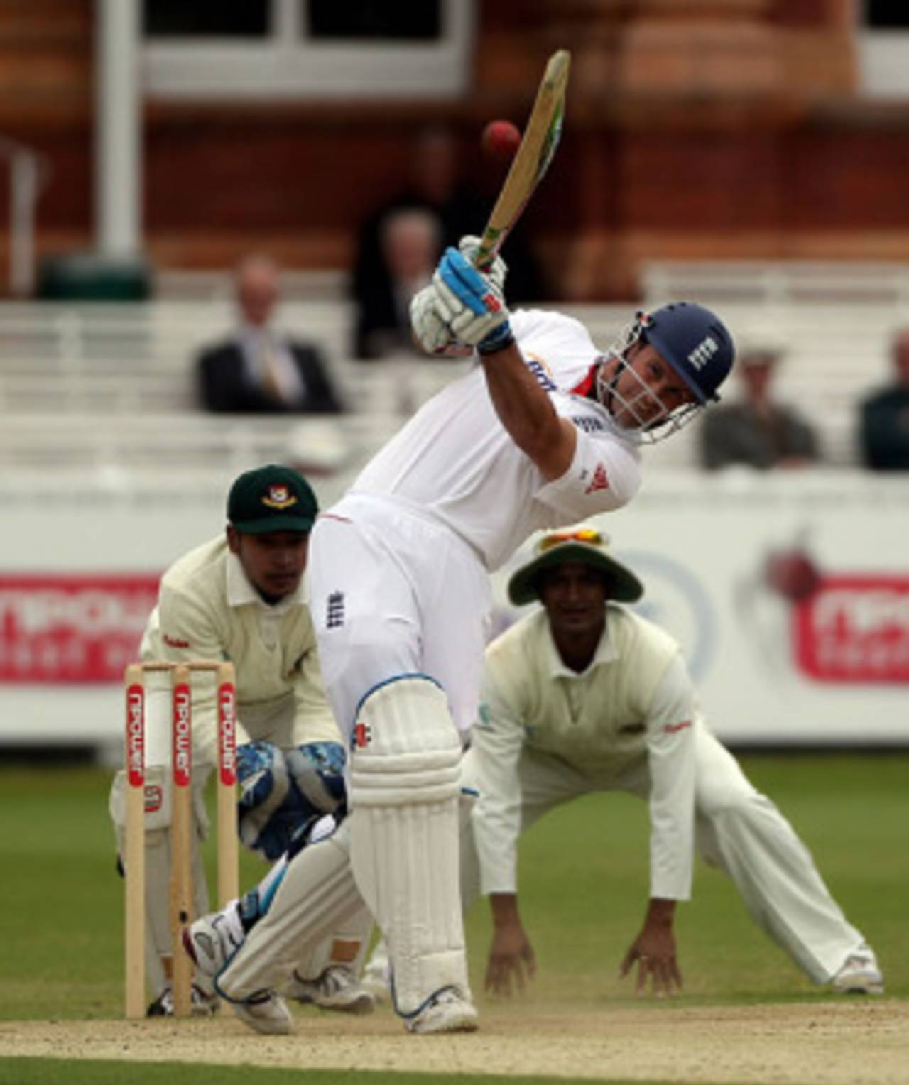 Andrew Strauss comes down the pitch during his confident innings, England v Bangladesh, 1st Test, Lord's, May 31, 2010 
