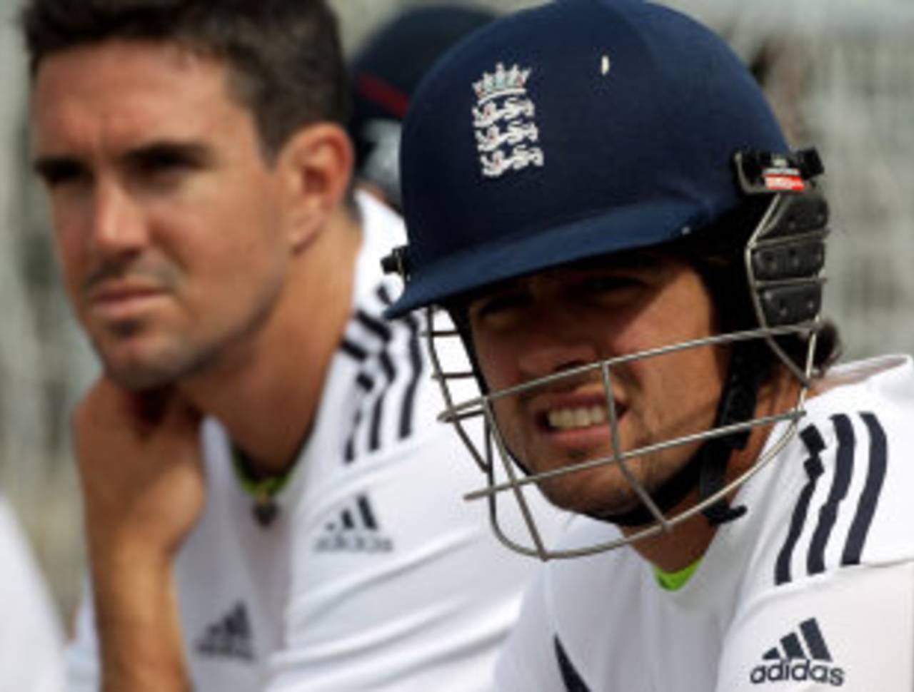 Kevin Pietersen and Alastair Cook contemplate the forthcoming second Test against Bangladesh, England v Bangladesh, 2nd Test, Old Trafford, June 2, 2010