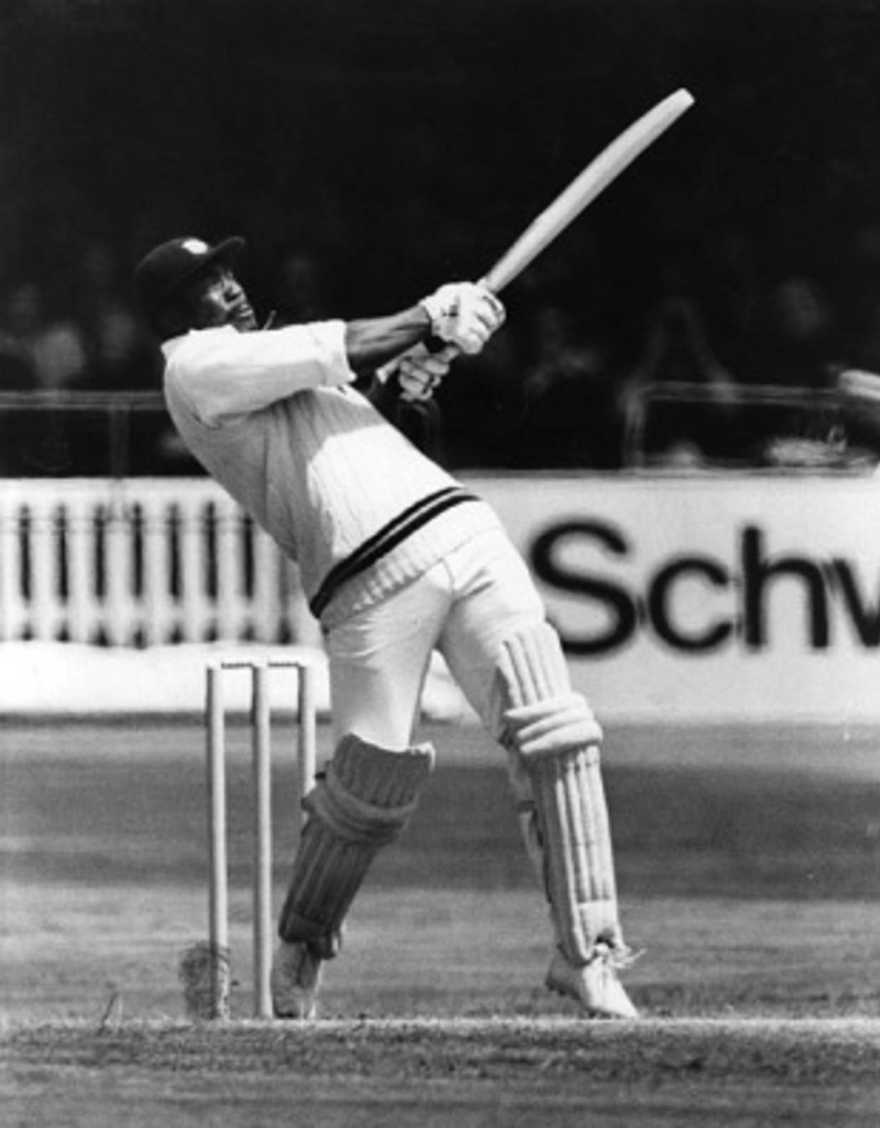 Gordon Greenidge goes for a mighty pull, England v West Indies, 1st Test, Trent Bridge, 1st day, June 3, 1976